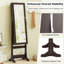 Armoire à bijoux verrouillable à miroir avec support et 2 lumières DEL