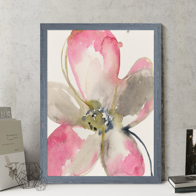 " Magenta Petals I " by Paul Cezanne Acrylic Painting