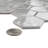 Flo 2" Hex Grey 11-1/8" x 12-5/8" Porcelain Mosaic Floor and Wall Tile