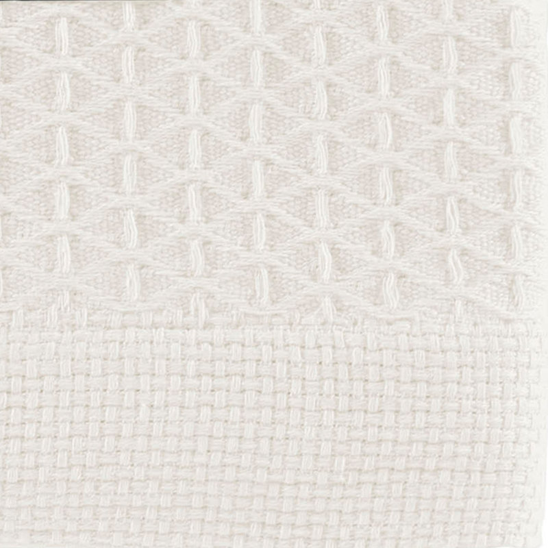 Couverture réversible en coton uni Nautica Baird, Grand, Blanc