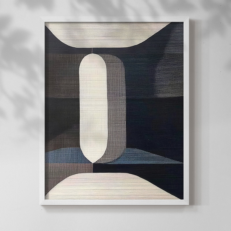 "ABSTRACT Series DCLXII" par J Paul, Blanc / Blanc, H 15 po x l 12 po