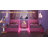 Twin-Size Upholstered Led Princess Bed Frame With Storage Drawers, Hidden Storage, Safety Rails, Charging Station, Heavy-Duty Metal Stand, Pink-1230876599-1230876602