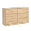 Armoire de chambre à coucher 6 - Grande capacité, finition naturelle, commode naturelle, rangement, conception sécuritaire