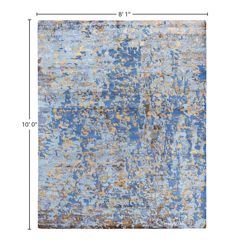 Overdyed One-of-a-Kind Rectangle 8'1" X 10' Hand Knotted Area Rug