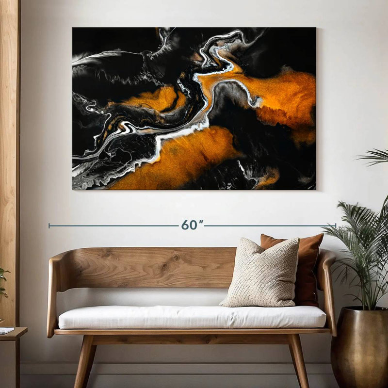 Aafi or et noir abstrait
