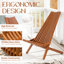 Chaise Adirondack pliante en bois d'eucalyptus Jahzelle résistante aux intempéries sans assemblage-93547642