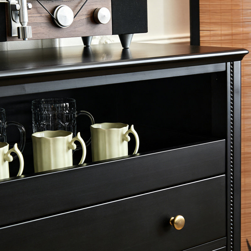 Buffet de rangement style crème français, Noir