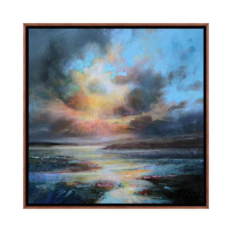 Opening by Scott Naismith - Painting Print, No Mat, Classic Brown Wood Framed Canvas, 18" H x 18" W x 1.5" D