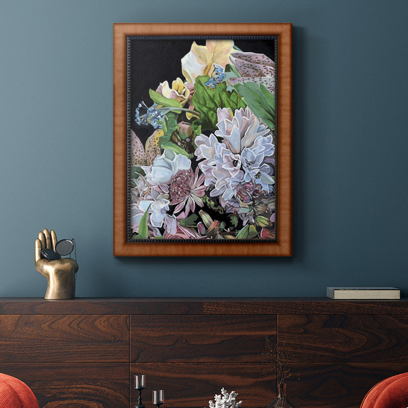 Floral Crop I - Single Picture Frame Painting on Canvas, 36" H x 24" W x 2.5" D