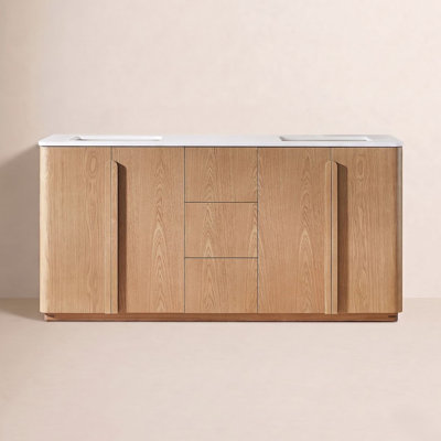 Greely 72" Oak Double Bathroom Vanity