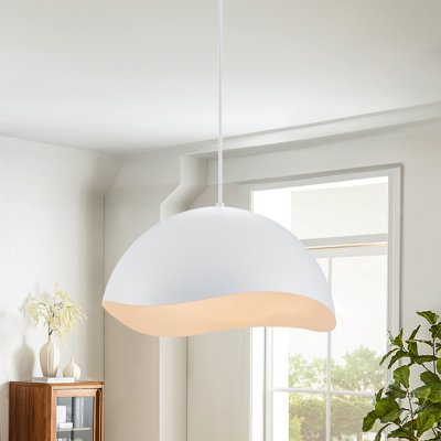 Luminaire suspendu moderne en métal à 1 lumière Dome