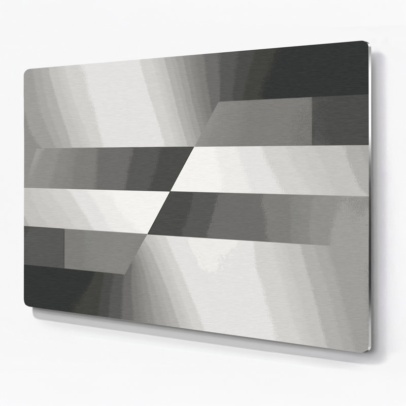 Minimalisme 74, art mural en métal beige, H 11 po x l 14 po