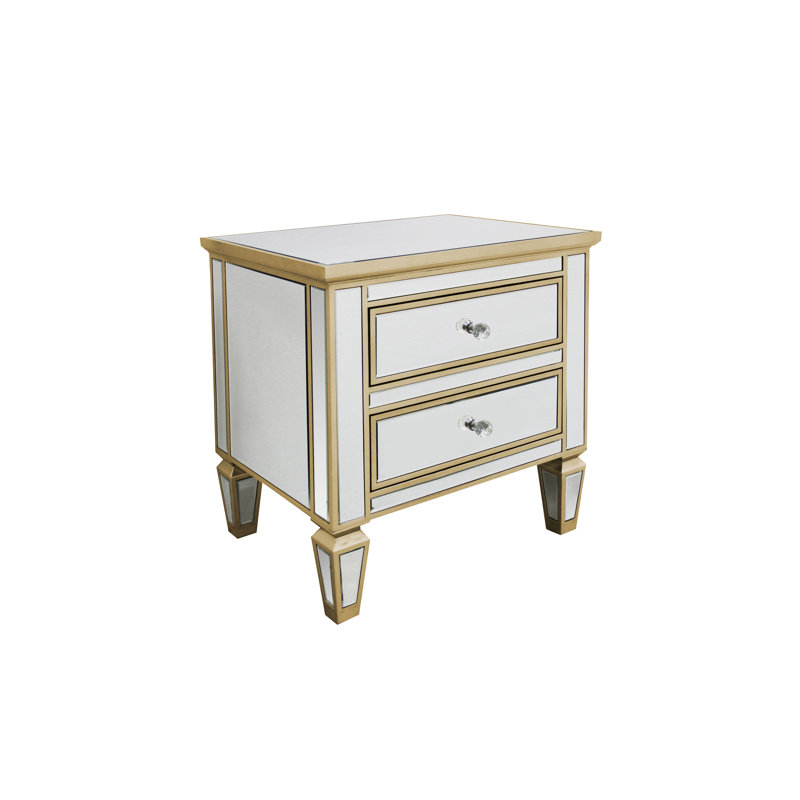 Table de chevet 2 tiroirs Miloh