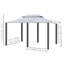 Pavillon de jardin 10 'x 13' pour terrasse - Abri extérieur spacieux avec rideaux, toit ventilé, structure de patio en acier sauge gris