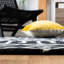 Tapis noir en laine touffeté à la main à motif géométrique Muriel-1906891188