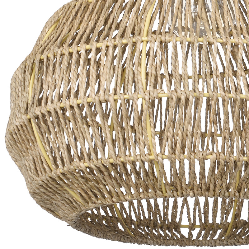Luminaire suspendu en forme de goutte brun clair Blayk 1, H 15,74 po x l 15,74 po x P 15,74 po
