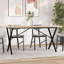 vidaXL Dining Table X-Frame Solid Wood Pine and Steel-105676065