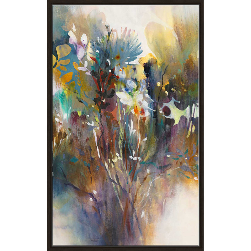 Heartfelt - peinture à cadre flottant, Cadre flottant espresso, H 63,5 po x l 39,5 po x P 2 po