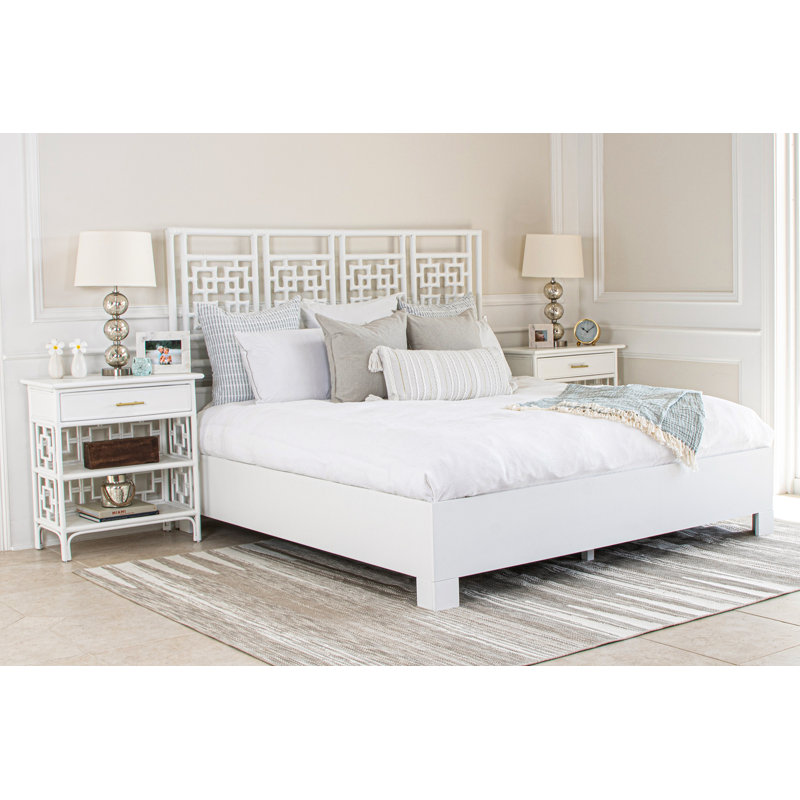 Palm Springs Open-Frame Headboard, King, White