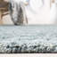 Tapis bleu marine en laine / coton touffeté à la main Moniz-315403685