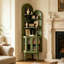 Armoire de coin en bois massif vert