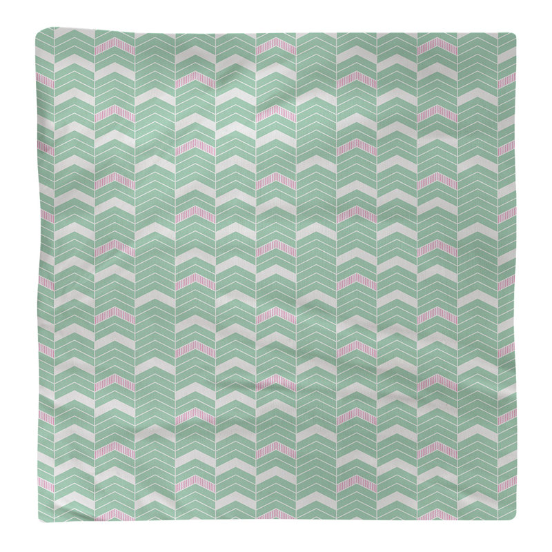 Serviette en coton bicolore lignée Stephenie, Vert clair, H 0,1 po x l 10 po x P 10 po, Polyester sergé