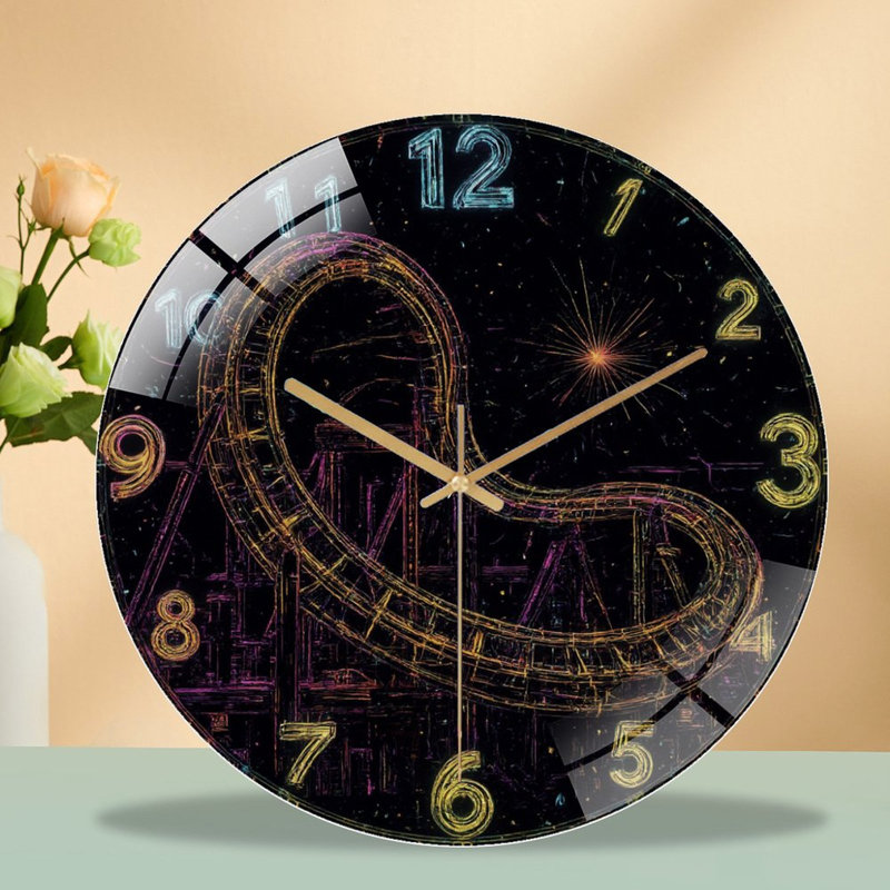 Horloge murale en verre 12 po