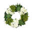 27" Wreath Decorated with Hydrangea, Heather and Wildflower