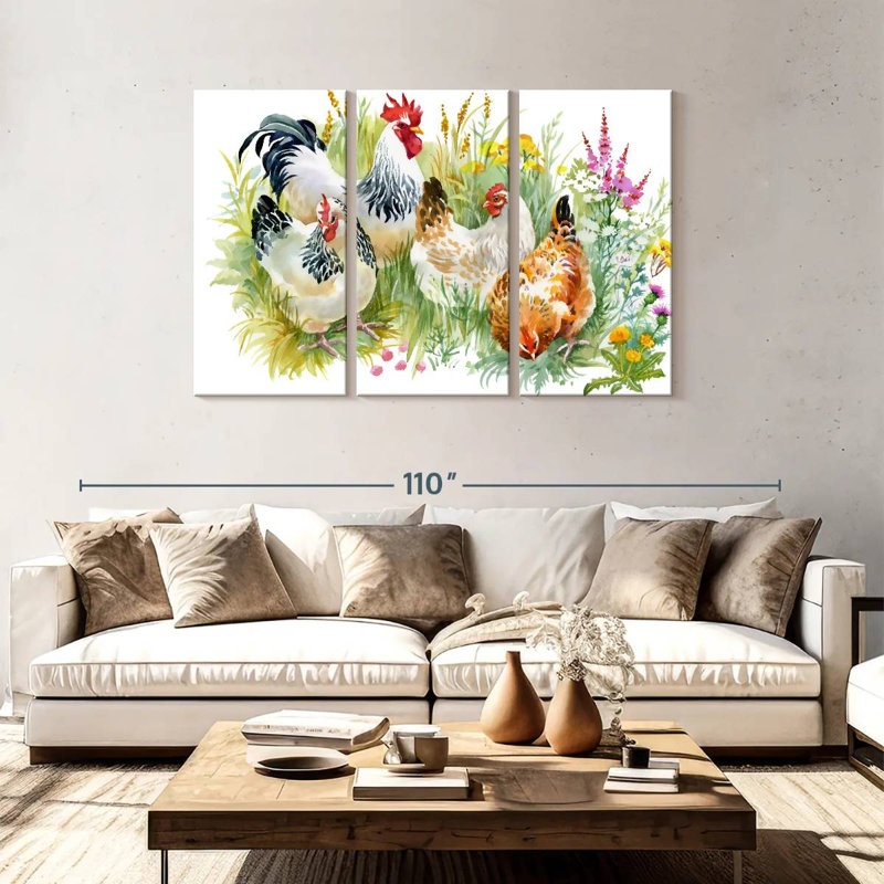 Chicken Posse, 48" H x 74" W