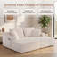 Canapé-lit de 83 po surdimensionné pour lit double, canapé-lit 2 places désossé, canapé-lit à assise profonde avec mousse haute densité et 6 coussins, sans assemblage requis, canapé compressé-132685747
