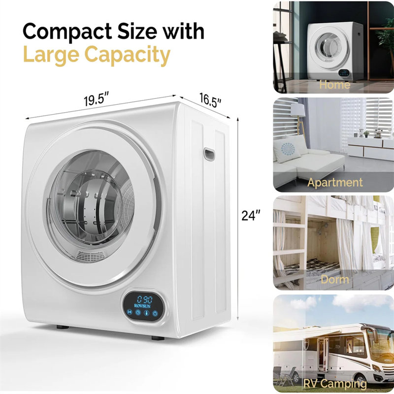 1.5 Cu.Ft. Compact Electric Dry In White