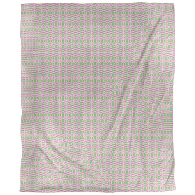 Housse de couette simple Katelyn Elizabeth, Housse de couette pour très grand lit, Rose/vert