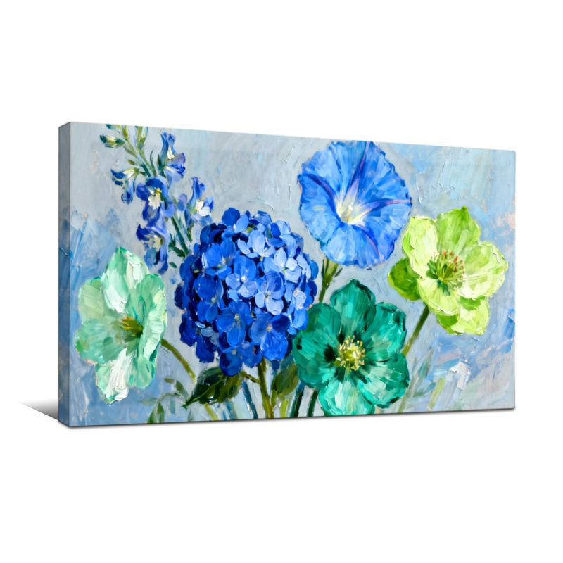 Motif floral de plantes et de fleurs, H 20 po x l 40 po