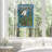 18"H Crane Stained Glass Window Panel