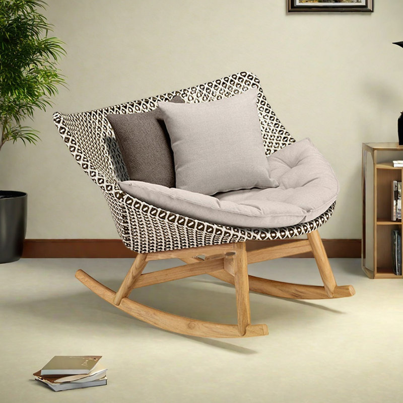 Chaise berçante PE, Gris, Gris clair