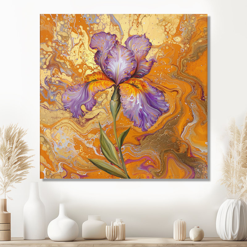 «Eternelle liquide», impression murale traditionnelle irisée, H 36 po x l 36 po x P 0,84 po