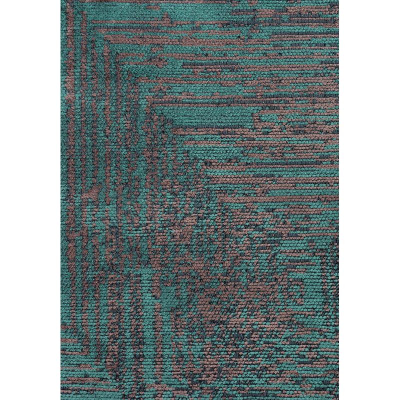 Tapis traditionnel à motif géométrique, Rectangle 6 pi 7 po x 8 pi 3 po