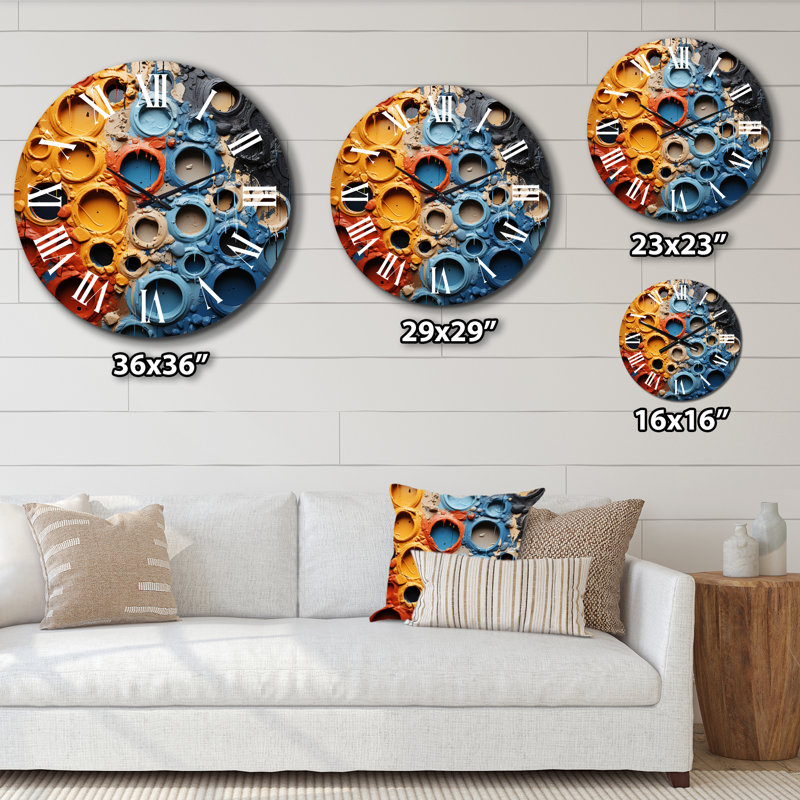Horloge murale orange, Petit