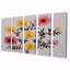 Broderie rouge et jaune coquelicot - art mural coquelicot, 5 pièces-1937042476