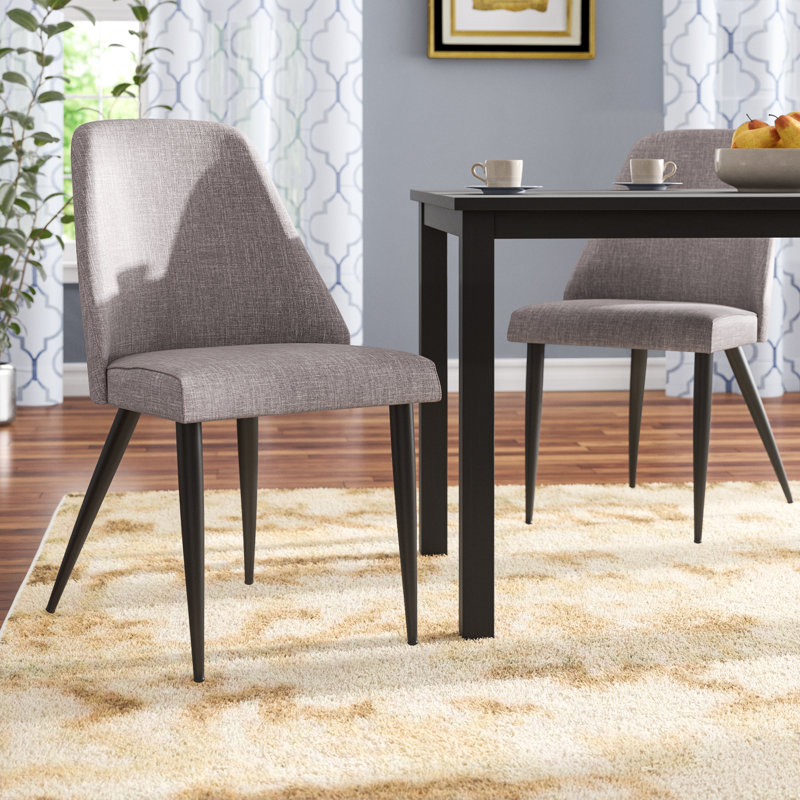 Buttars 17.7'' H Linen Upholstered Side Chair, Gray