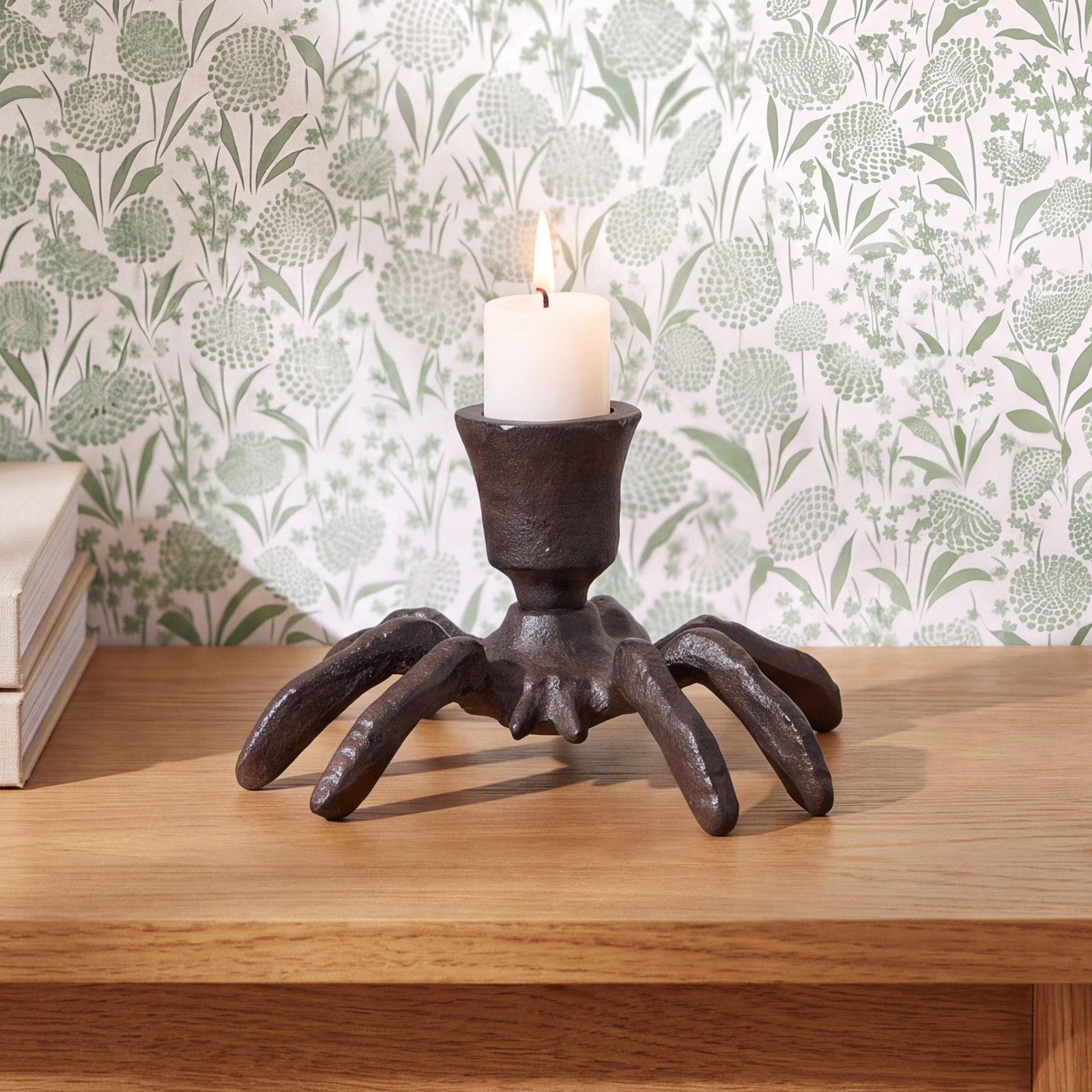 Cast Iron Spider Candlestick Holder