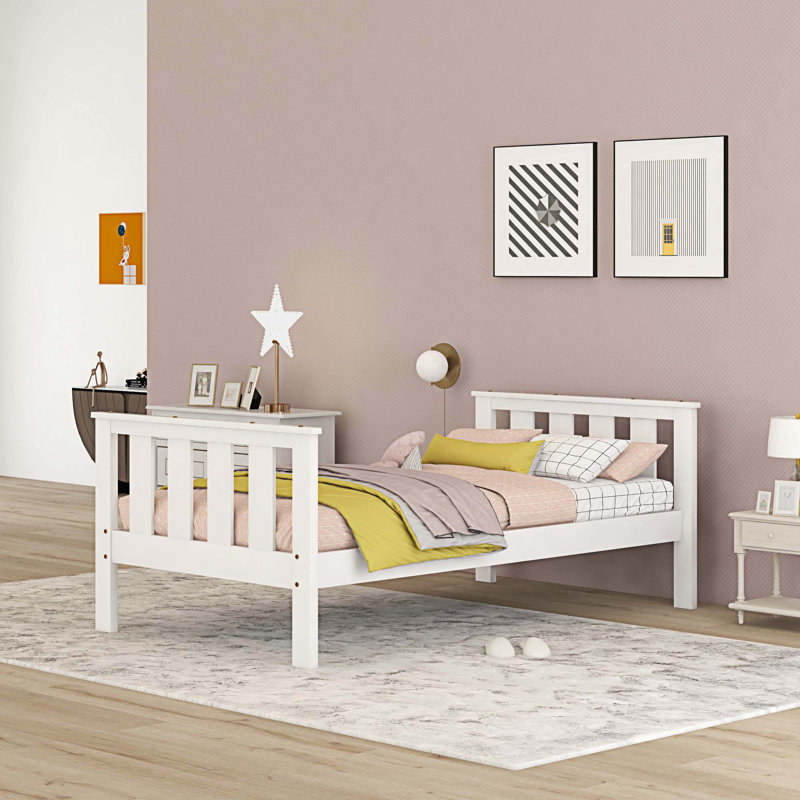Lit avec rangement, Simple, Blanc