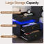 Ensemble de lit plateforme intelligent avec table de chevet moderne à DEL 2 pièces - Ensemble de chambre à coucher lumineuse 3 pièces-1261307919-1261307907