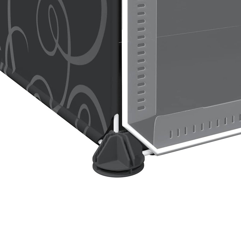 vidaXL Storage Cube Organizer Black Polypropylene Medium Modular