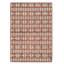 Hand Knotted Geometric Area Rug in Garnet