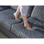 Canapé convertible combiné, tissu velours côtelé, canapé-lit moelleux moderne, fauteuil double salon surdimensionné combiné, gris foncé