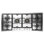 ILVE Panoramagic 48 inch Built-In Gas Cooktop with Total Black Brass Burners, in Stainless Steel (6 Sealed Burners)