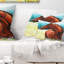 Cheval brun brun - Coussin imprimé animal