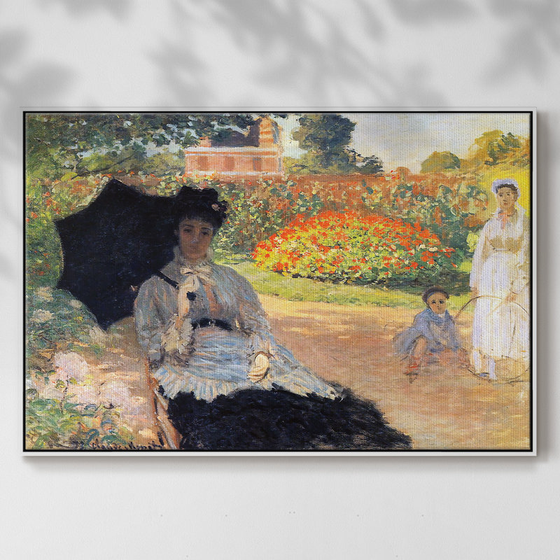 Camille Monet dans le jardin, 1873, L 27 po x H 41 po x P 2 po, Blanc