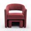Fauteuil demi-tonneau avec repose-pieds Kyah-220945844
